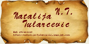 Natalija Tularčević vizit kartica